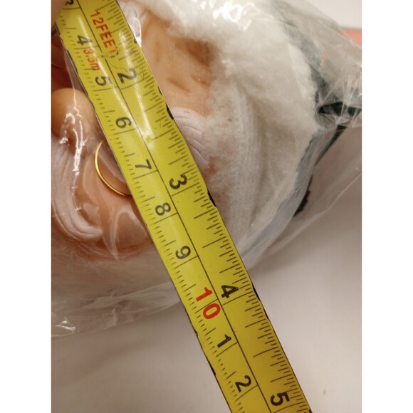 Vintage  Large Santa Head Star Hat Christmas Ornament Wire Glasses New Old Stock - Picture 5 of 6